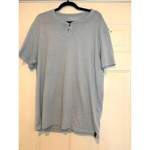Lucky Brand men's sz XL blue short sleeve‎ cotton blend light weight shirt #1734